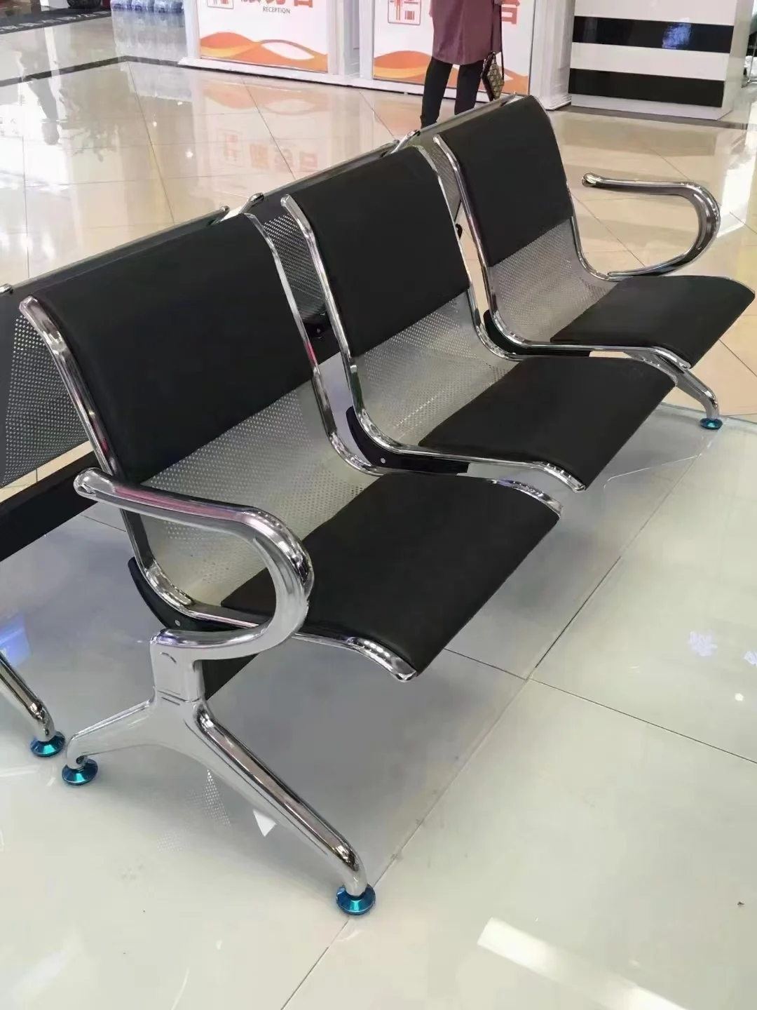 Zyra 3-Seater Waiting Bench Chair - Image 5