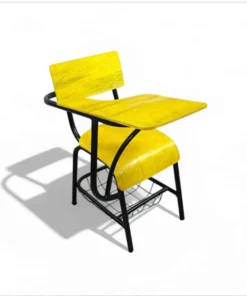 School Chair With Writing Pad And Basket