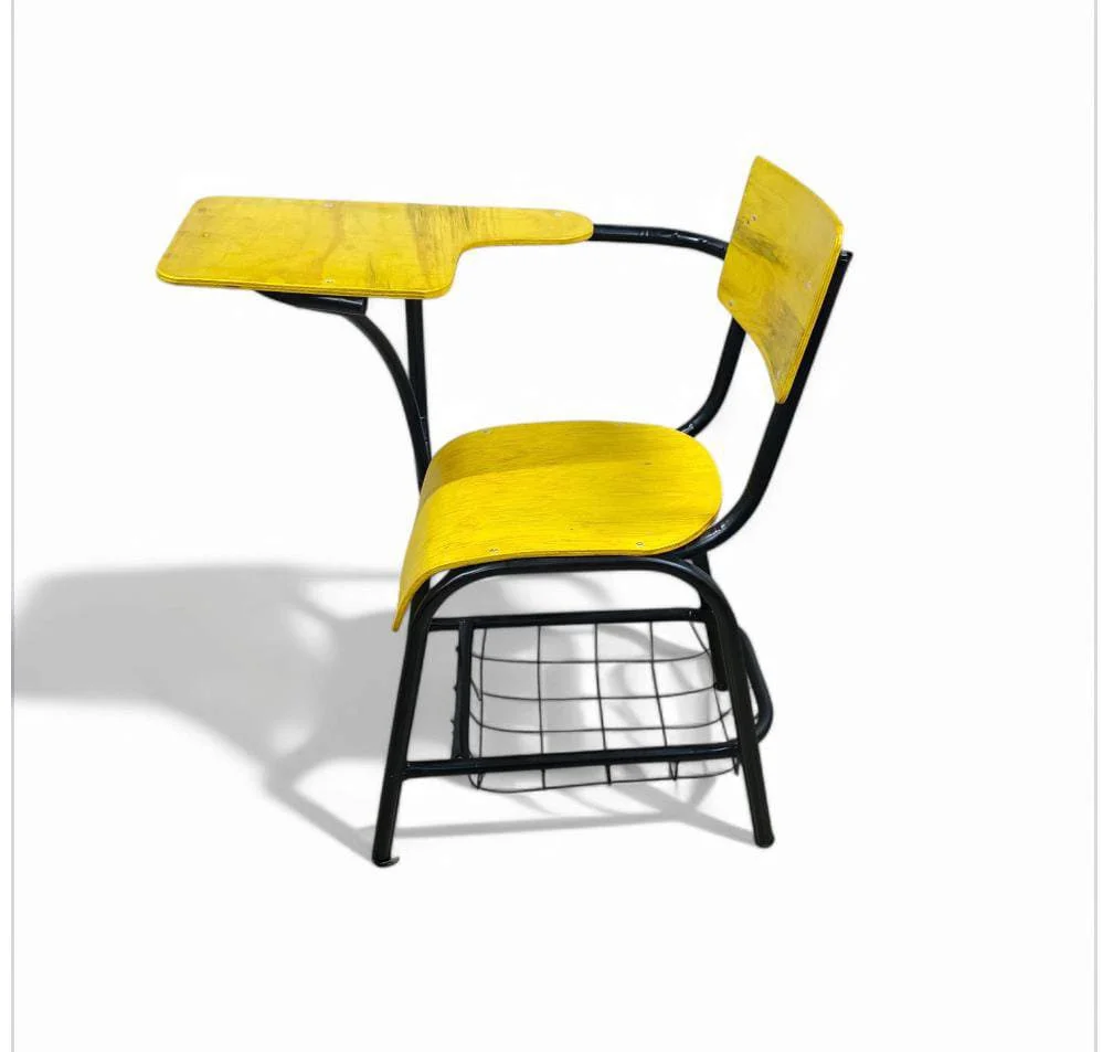 School Chair With Writing Pad And Basket - Image 4