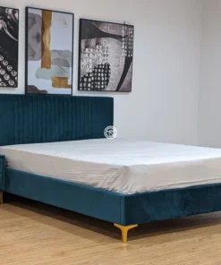 Alternative view of Velvet Bed with Padded Headboard