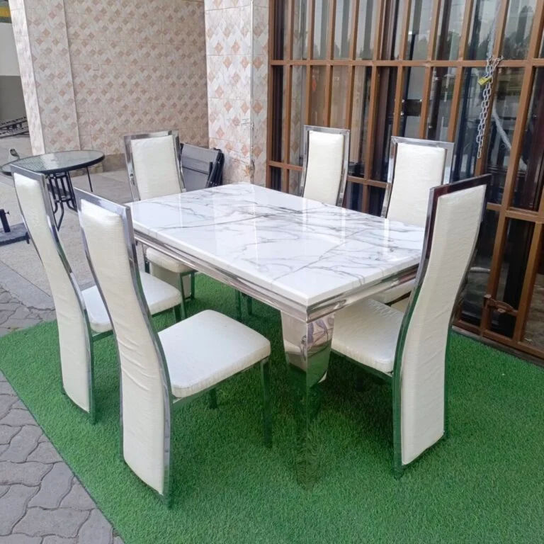 6 Seater Imperial Marble Dining Set