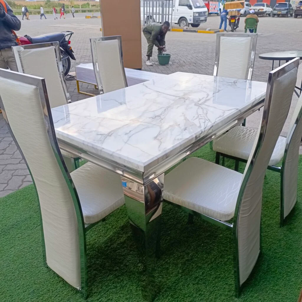 6 Seater Imperial Marble Dining Set - Image 4