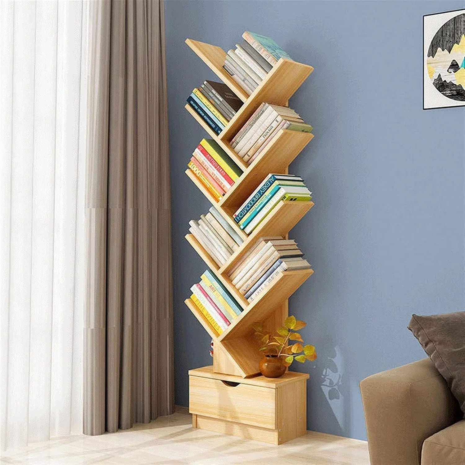 LeafStack Wooden Bookshelf
