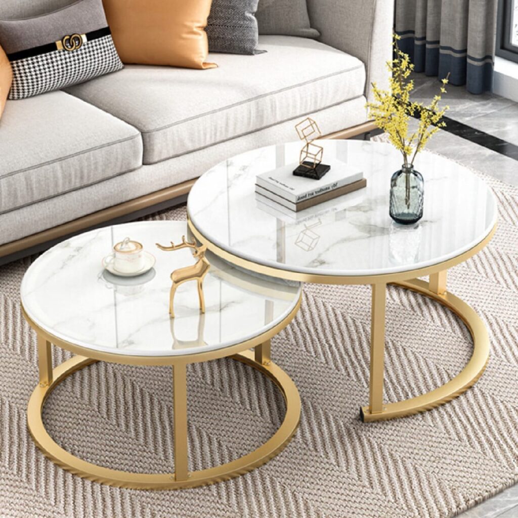 Linea Marble Nesting Table