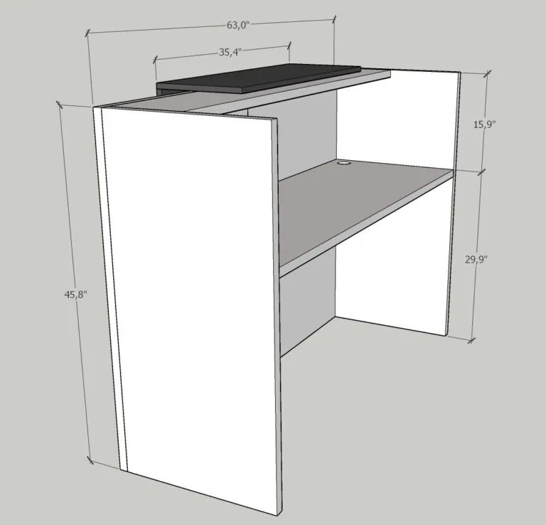 1.6m Reception Counter With Mobile Drawer - Image 4