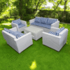Patio Paradise 7 Seater Outdoor Sofa + Centre Table