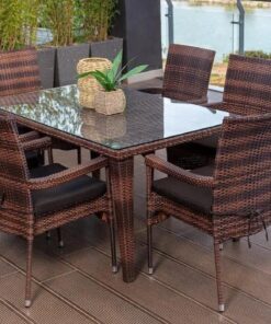 Alternative view of Verdant-6 Seater Outdoor Dining Table + 6 Chairs