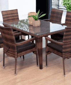 Verdant-6 Seater Outdoor Dining Table + 6 Chairs