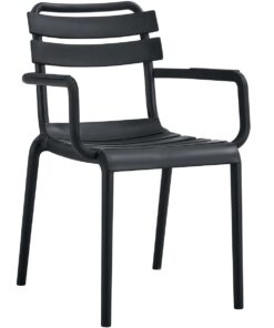 Ladderback-Outdoor Dining Chair-Black