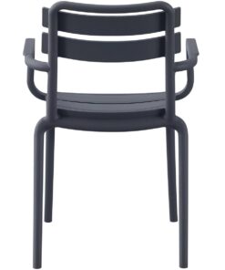 Alternative view of Ladderback-Outdoor Dining Chair-Black
