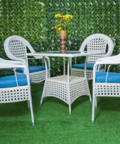 Alternative view of Harmony Outdoor Dining Table + 4 Trench Chair