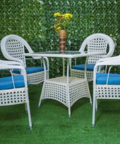 armony Outdoor Dining Table + 4 Trench Chair