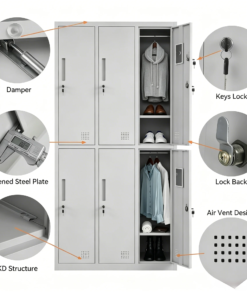 Alternative view of 6-Door Steel Locker Cabinet
