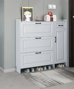 Alternative view of White Bucket Flip Shoerack Cabinet